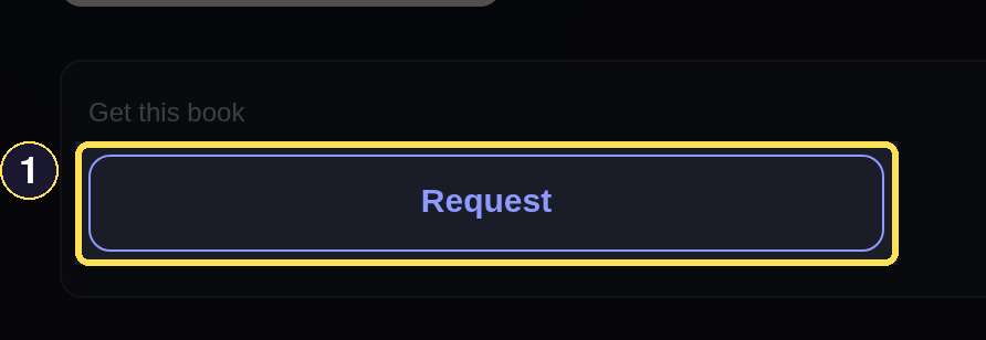 The Salt and Fog Book page with an idle Request control.