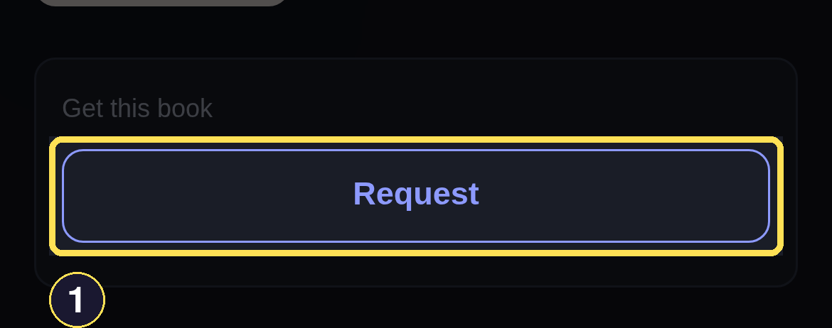 The phone Salt and Fog Book page with an idle Request control.